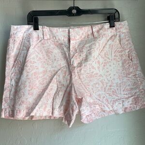 LOFT Women's Soft Pink and White Bermudas